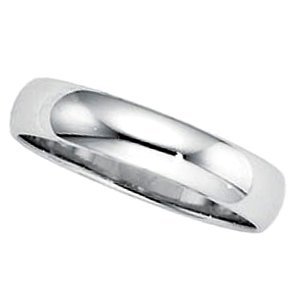 Sterling Silver Approx. 0.16 Inch Half-Round Wedding Band