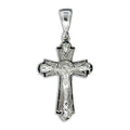 Sterling Silver Sunburst-Center Crucifix Pendant