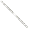 Custom Engraved Sterling Silver Men's Fancy Link ID Bracelet