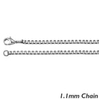 Sterling Silver Approx. 0.04 Inch Box Chain