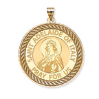 Saint Adelaide of Italy Round Rope Border Religious Medal