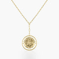 Round Saint Francis of Assisi Medal with Open Border Necklace