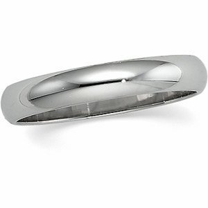 14K White Gold Approx. 0.08 Inch Half-Round Wedding Band — original PicturesOnGold photograph 1