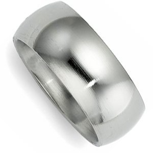 Sterling Silver Approx. 0.35 Inch Comfort-Fit Wedding Band