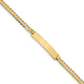 Custom Engraved 14k Gold Men's Curb Link ID Bracelet