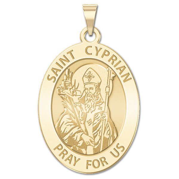 Saint Cyprian Oval Religious Medal