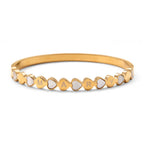 Heart Shaped Initial Gold Tone Bracelet