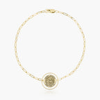 Round Saint Joseph with Open Border Paperclip Bracelet