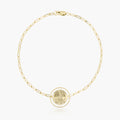 Round Saint Patrick with Open Border Paperclip Bracelet