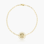Round Saint Patrick with Open Border Paperclip Bracelet