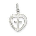 Sterling Silver Cross Heart Charm