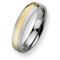 Titanium 14K Gold Inlay Approx. 0.20 Inch Polished Wedding Band — original PicturesOnGold photograph 1