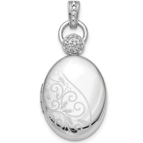Diamond Accent Oval Locket