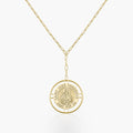 Round Saint Jude Medal with Open Border Necklace