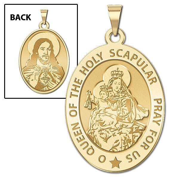 Scapular Religious Medal  OVAL "EXCLUSIVE"