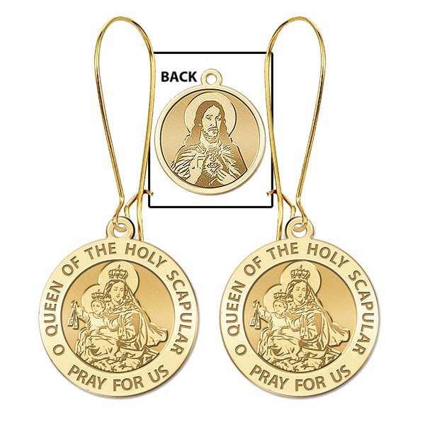 Scapular Medal [Double Sided] Earrings "EXCLUSIVE"