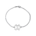Exclusive Monogram Overlapping Initial  Bracelet w/ Chain Extender