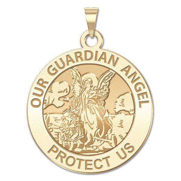 Our Guardian Angel - Round Religious Medal  "EXCLUSIVE"