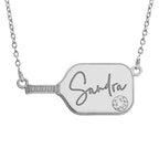 Personalized CZ Pickleball Pendant with Name