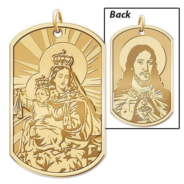 Scapular Double Sided Dog tag Religious Medal "EXCLUSIVE"