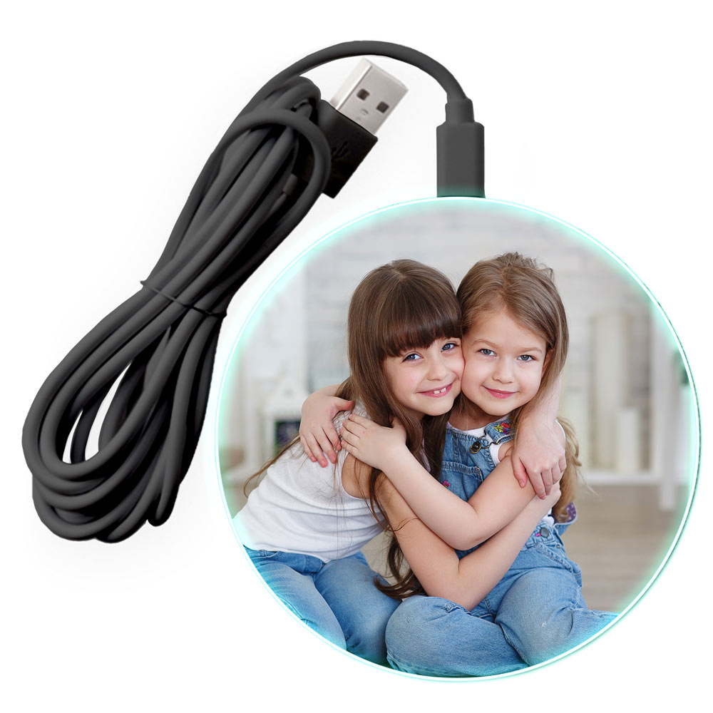 Photo Engraved  Fast Charging Wireless Phone Charger W/ Led
