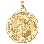 Saint Catherine of Siena Round Religious Medal - "EXCLUSIVE"