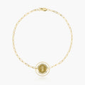 Round Saint Christopher with Open Border Paperclip Bracelet