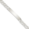 Custom Engraved Sterling Silver Women's Curb Link ID Bracelet