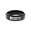 Officially Licensed Ohio State University College Black Stainless Ring