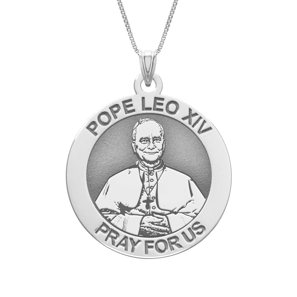 Pope Leo XIV - Pray For Us Religious Medal Round Laser Engraved "EXCLUSIVE"