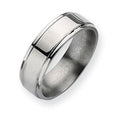 Titanium Ridged-Edge Approx. 0.28 Inch Polished Wedding Band — original PicturesOnGold photograph 1