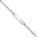 Custom Engraved Sterling Silver Children's Anchor Link ID Bracelet