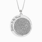Custom Fingerprint Round Charm or Pendant
