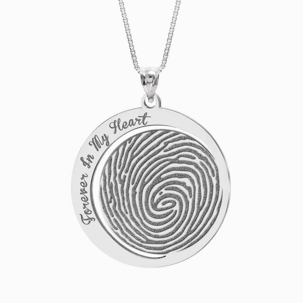 Custom Fingerprint Round Charm or Pendant