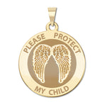 Guardian Angel "Protect My Child" Double Wing Medal  "EXCLUSIVE"