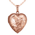 Rose Gold Floral Heart Photo Locket — verified PHP source 0