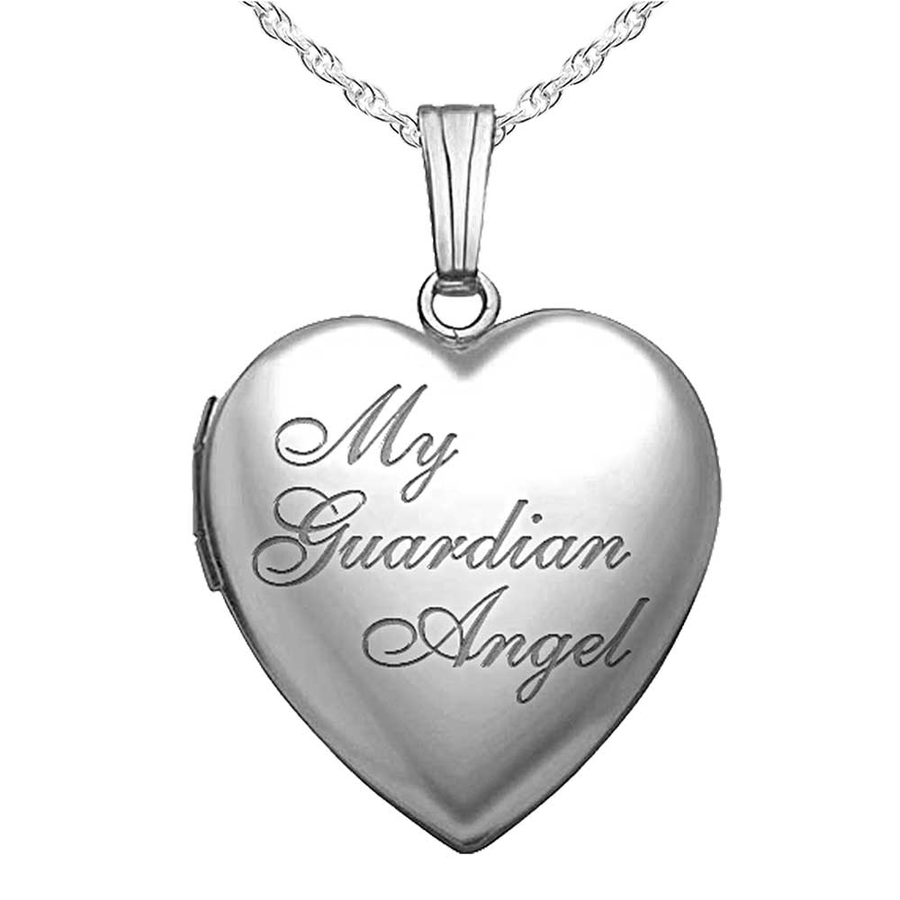 My Guardian Angel Heart Photo Locket