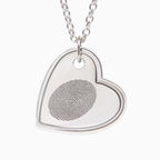 3D Sideways Heart with Fingerprint