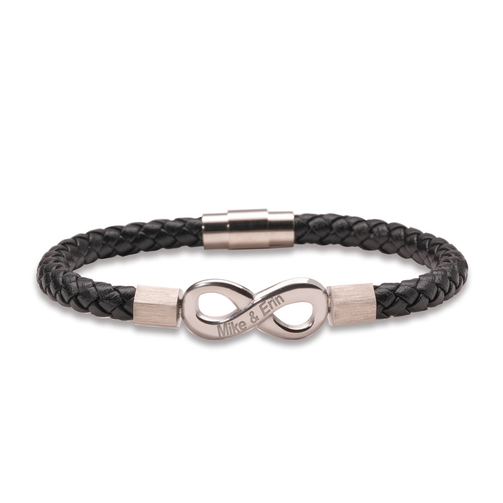 Personalized Infinity Mens Rope Bracelet