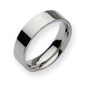 Stainless Steel Flat Approx. 0.24 Inch Polished Wedding Band — original PicturesOnGold photograph 1