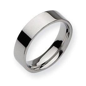 Stainless Steel Flat Approx. 0.24 Inch Polished Wedding Band — original PicturesOnGold photograph 1