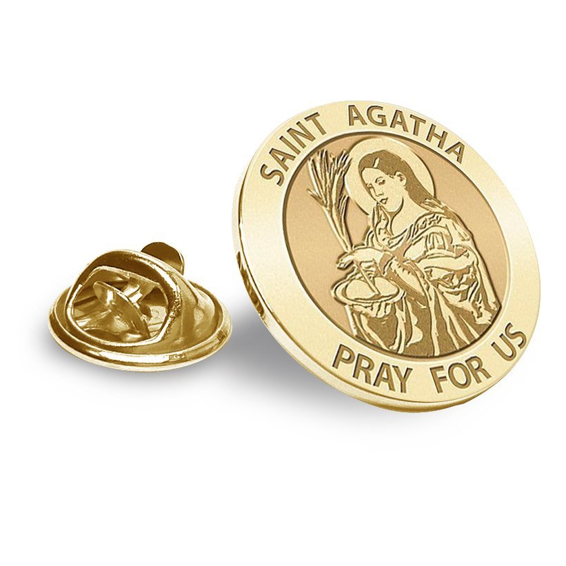 Saint Agatha Religious Brooch/ Lapel Pin