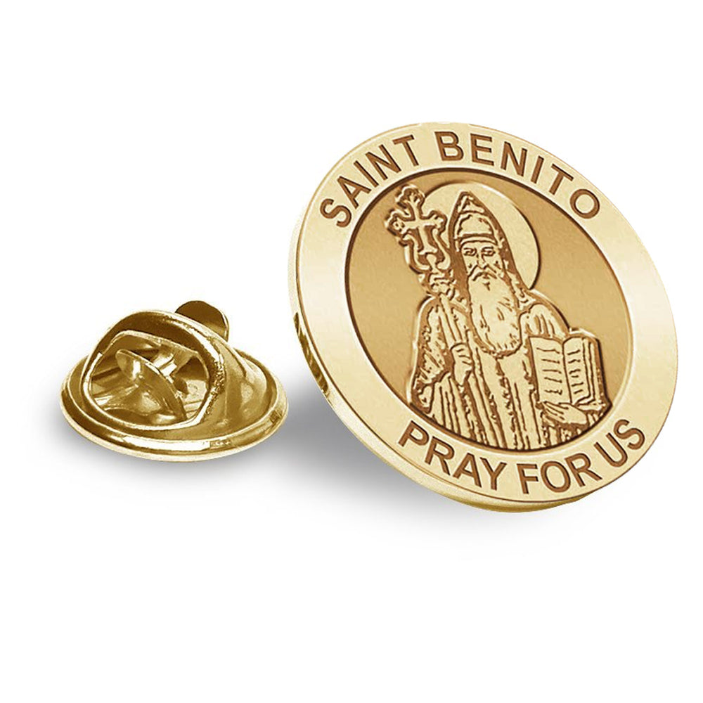 Saint Benito Religious Brooch/ Lapel Pin  "EXCLUSIVE"