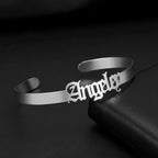 Personalized Name or Word Bangle Bracelet