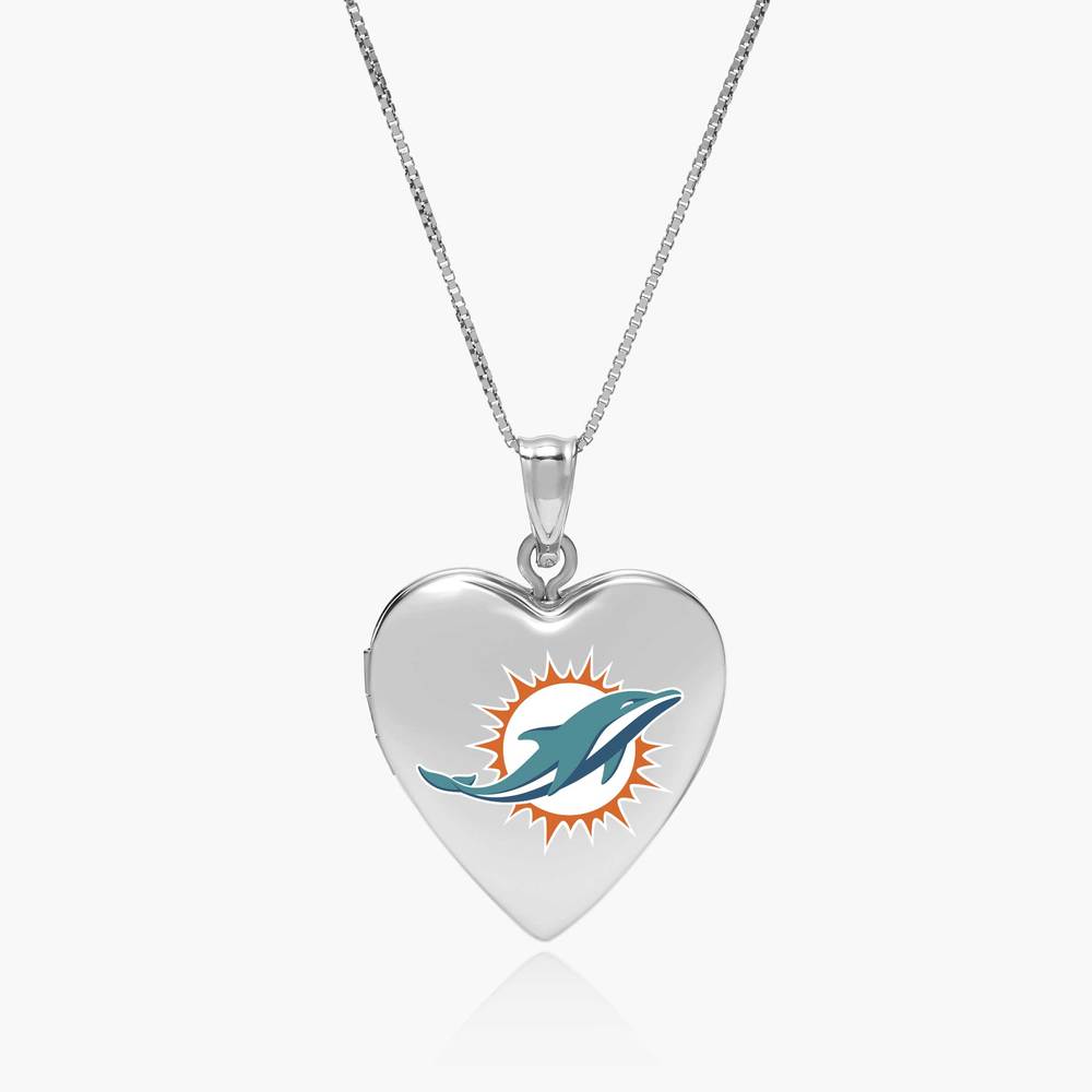 Officially Licensed Miami Dolphins Heart Locket