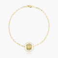 Round Saint Sebastian Medal with Open Border Paperclip Bracelet