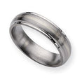 Titanium Sterling Silver Inlay Approx. 0.24 Inch Brushed and Polished Wedding Band — original PicturesOnGold photograph 1