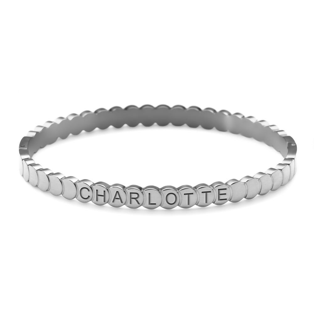 Overlapping Round Bangle Bracelet