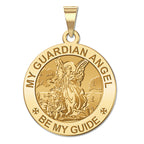 My Guardian Angel - Be My Guide - Round Religious Medal  "EXCLUSIVE"