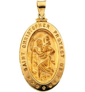 Saint Christopher Oval Religious Medal [H]